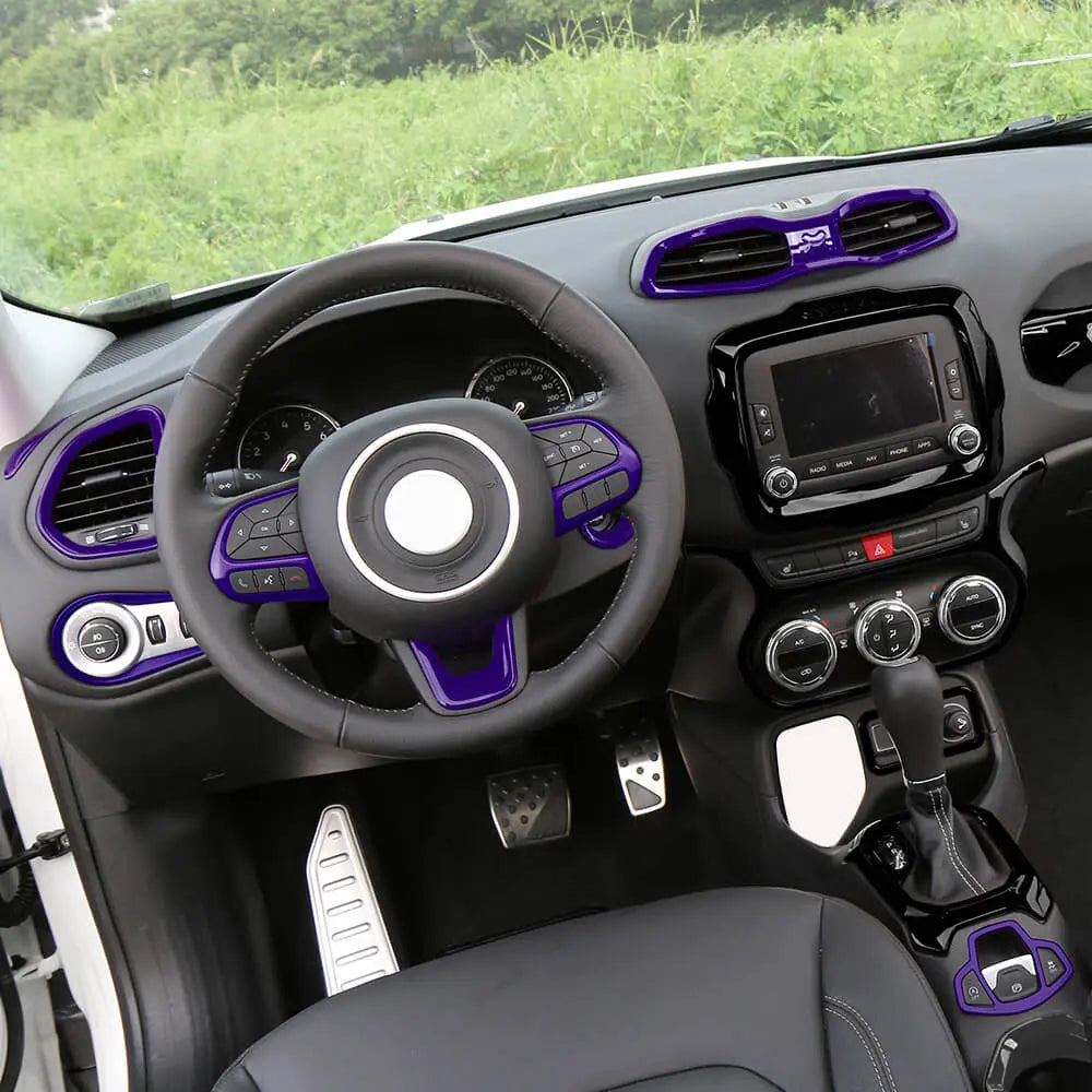 For 2015+ Jeep Renegade 29 x Inner Center Console Door Decor Cover Trim Kit