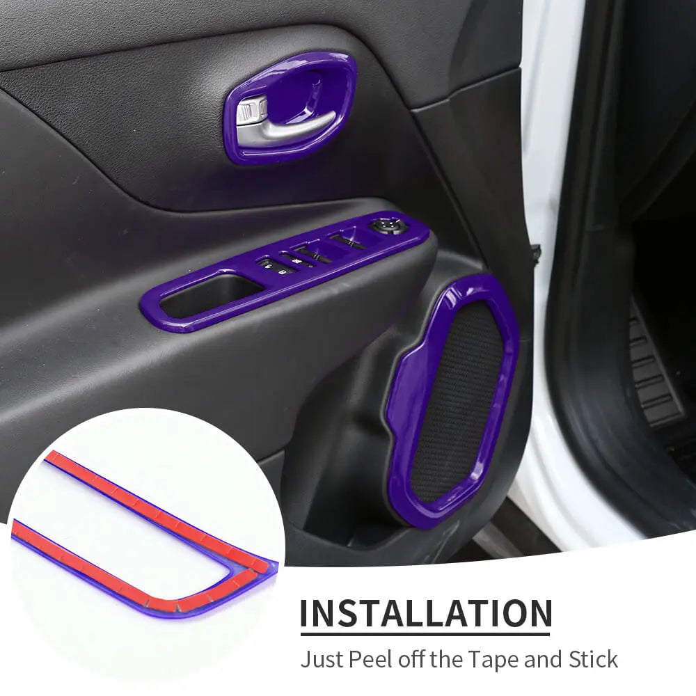 For 2015+ Jeep Renegade 29 x Inner Center Console Door Decor Cover Trim Kit
