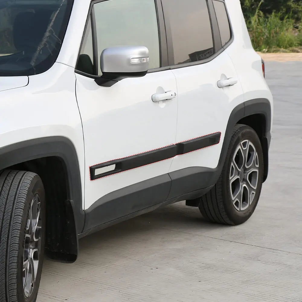 For 2015+ Jeep Renegade 4pcs Body Door Side Molding Cover Trim Kit