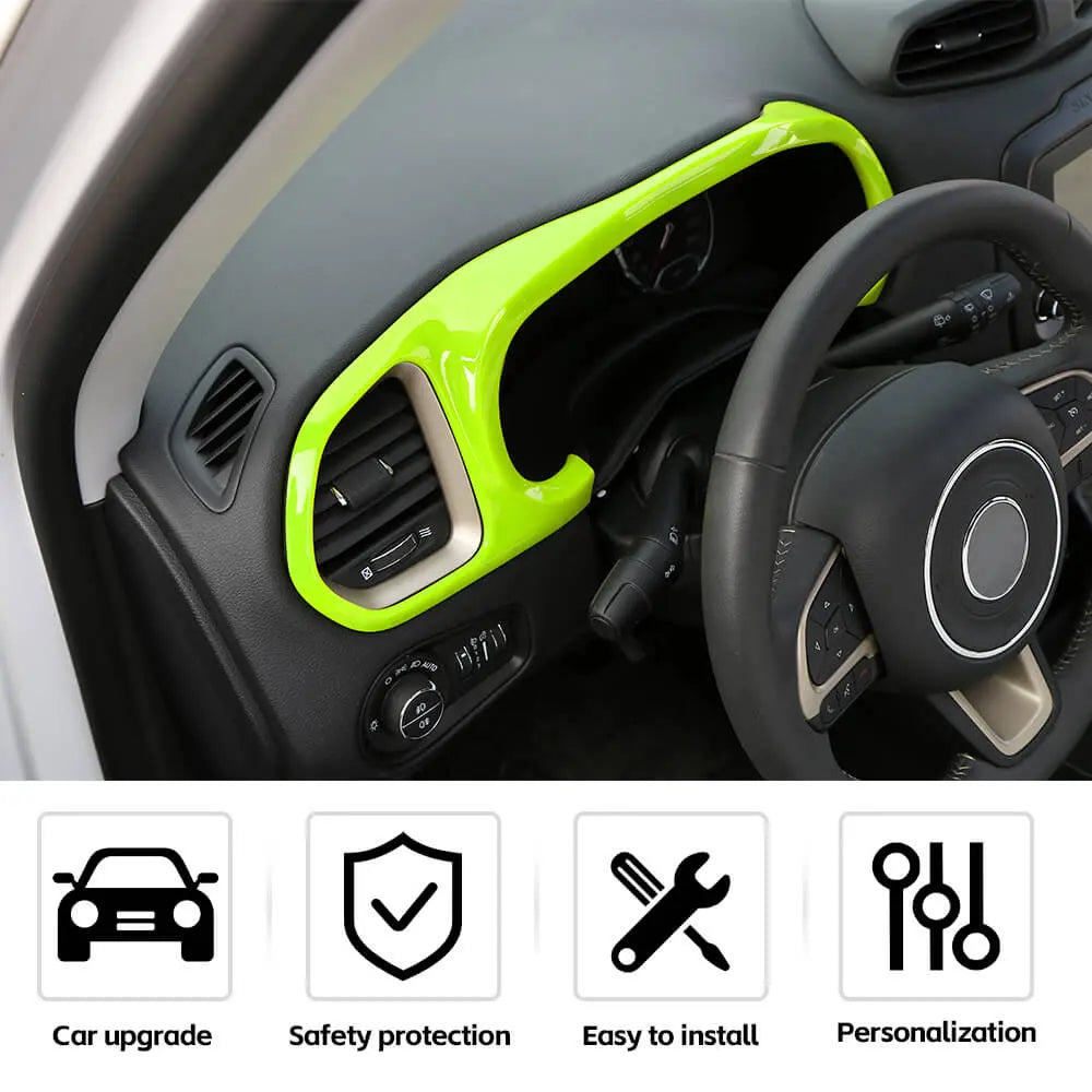 For 2015+ Jeep Renegade Car Dashboard Frame Decor Cover Trim