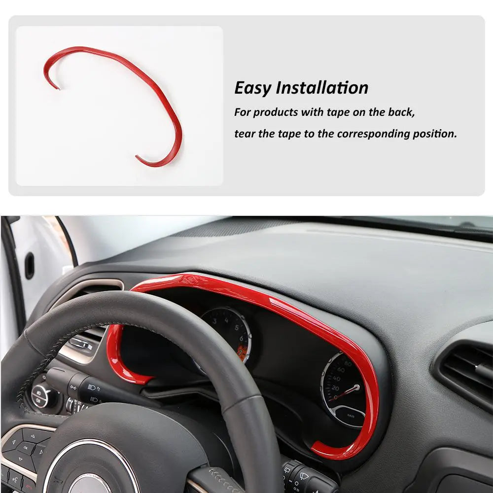 For 2015+ Jeep Renegade Car Interior Dashboard Trim Cover Decoration Strip