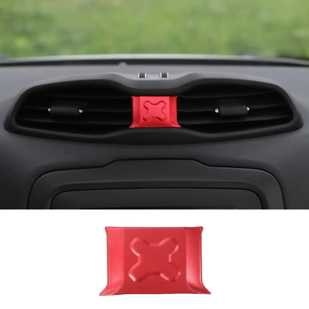 For 2015+ Jeep Renegade Central Air Outlet Vents Cover Trim Aluminum