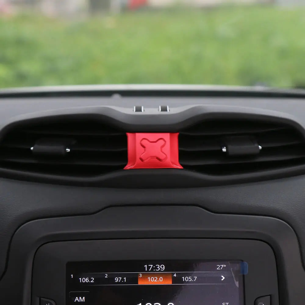For 2015+ Jeep Renegade Central Air Outlet Vents Cover Trim Aluminum