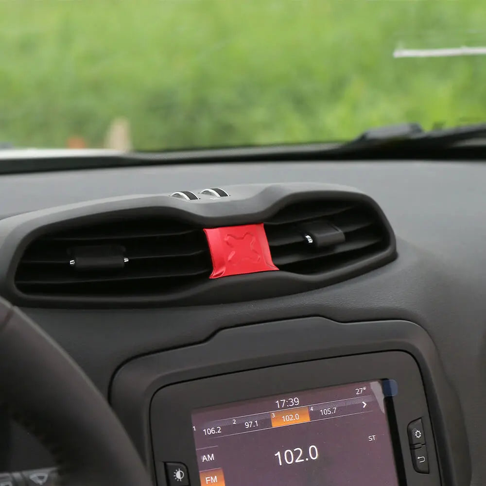 For 2015+ Jeep Renegade Central Air Outlet Vents Cover Trim Aluminum