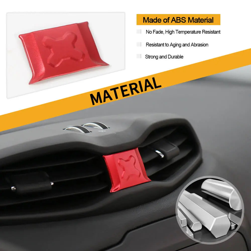 For 2015+ Jeep Renegade Central Air Outlet Vents Cover Trim Aluminum