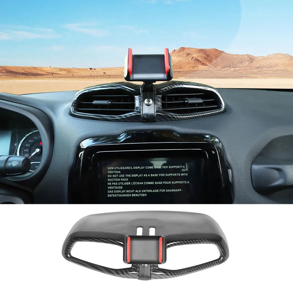 For 2015+ Jeep Renegade Central Air Vent Phone Holder Bracket Stand Cover Trim