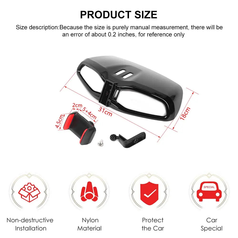 For 2015+ Jeep Renegade Central Air Vent Phone Holder Bracket Stand Cover Trim