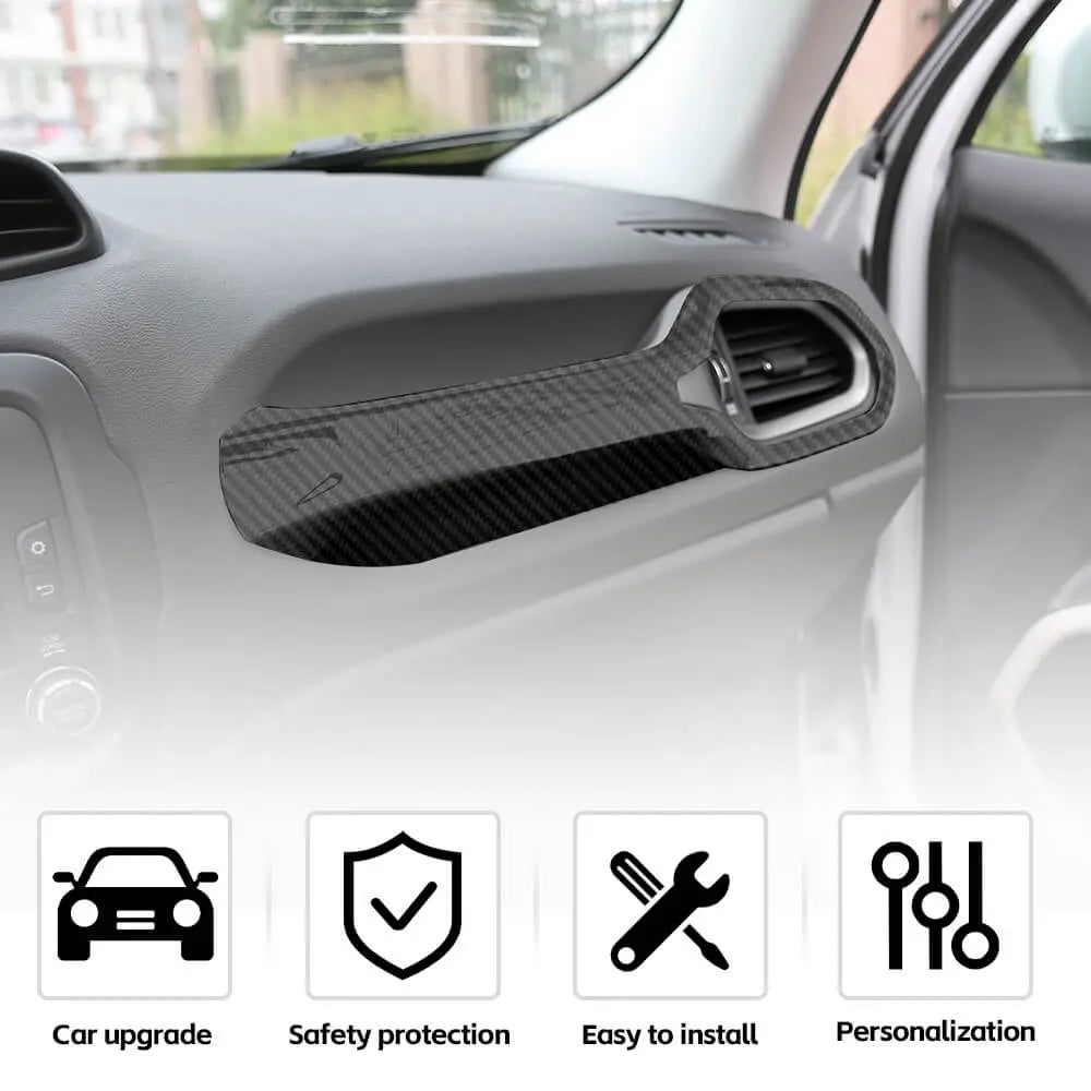 For 2015+ Jeep Renegade Co-Pilot Grab Bar Handle Storage Box Trim