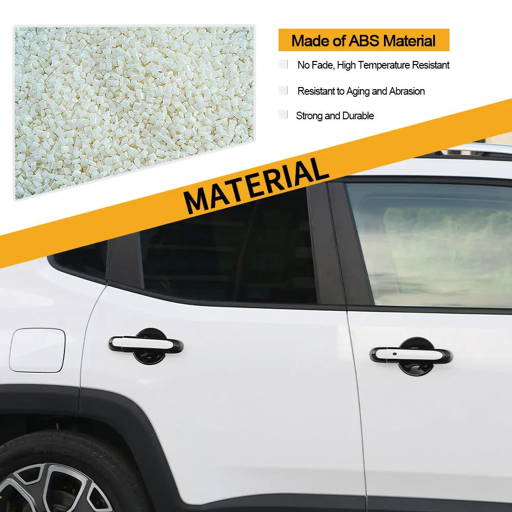 For 2015+ Jeep Renegade Door Handle Bowl Cover Trim Bezel