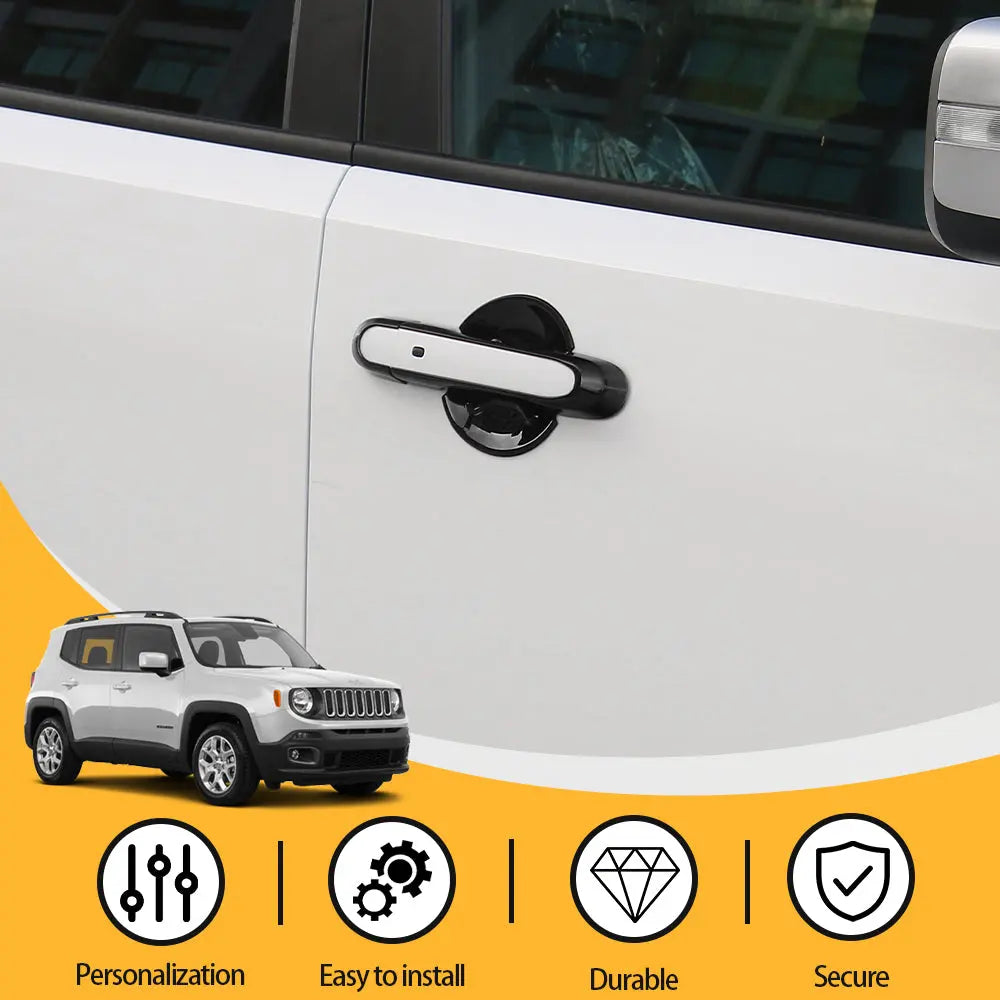 For 2015+ Jeep Renegade Door Handle Bowl Cover Trim Bezel