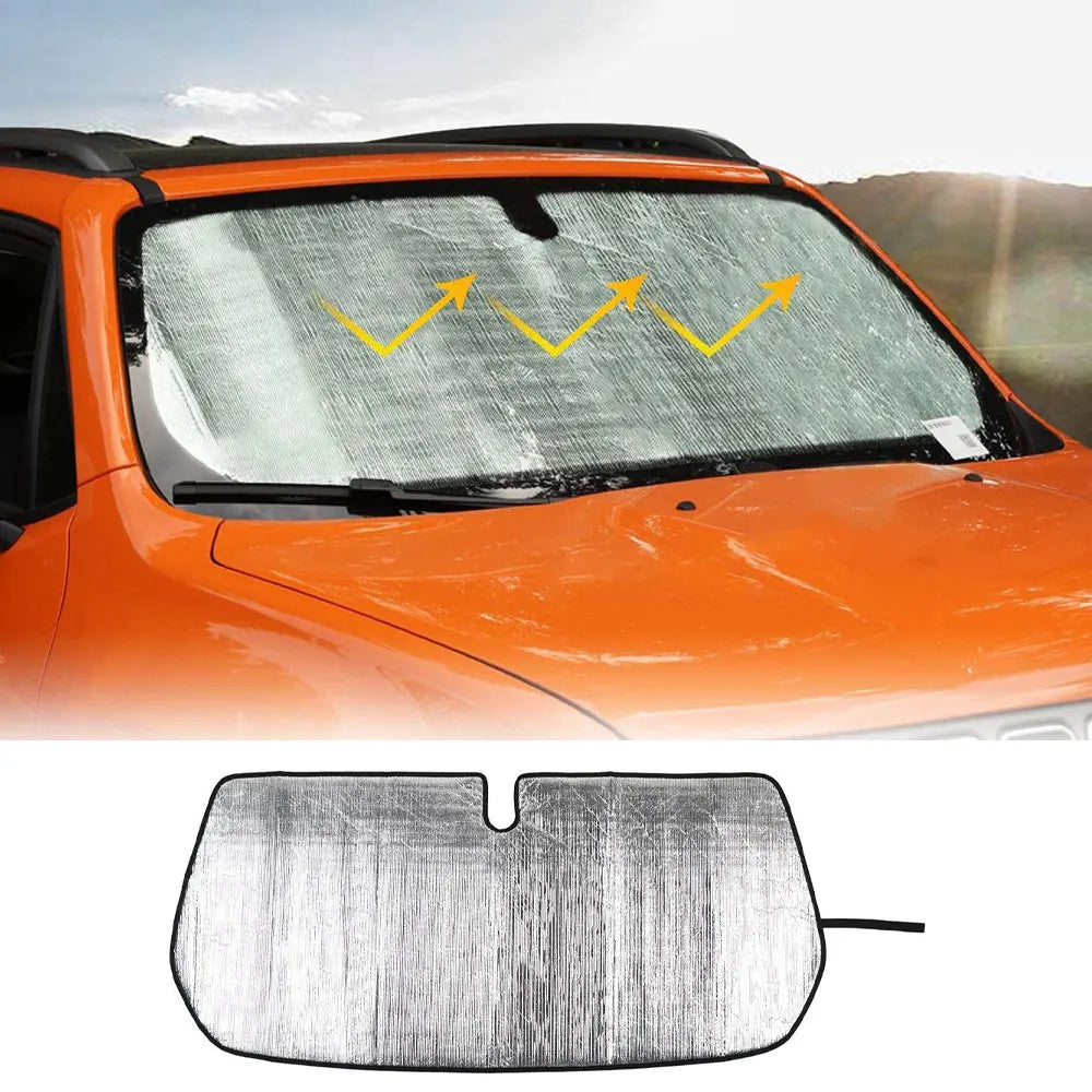 For 2015+ Jeep Renegade Front Windshield Sun Visor Foldable Sunshade