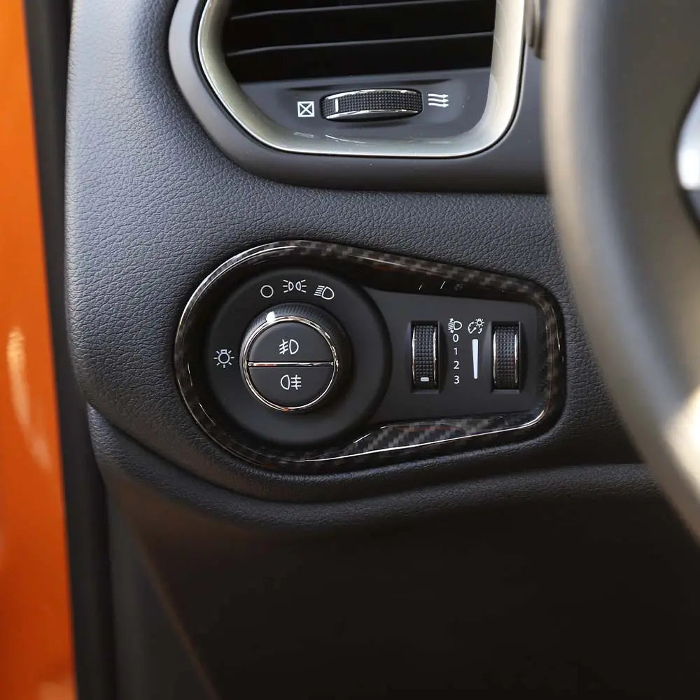 For 2015+ Jeep Renegade Headlight Switch Button Frame Trim