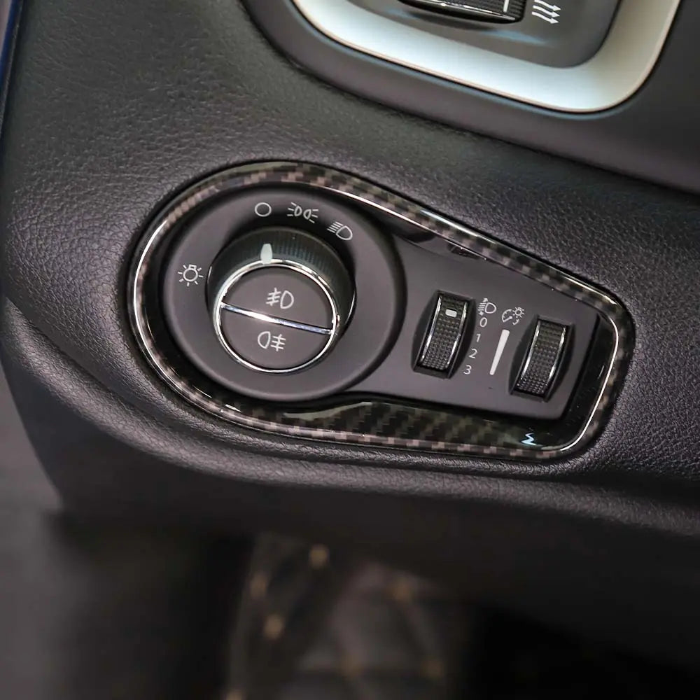For 2015+ Jeep Renegade Headlight Switch Button Frame Trim