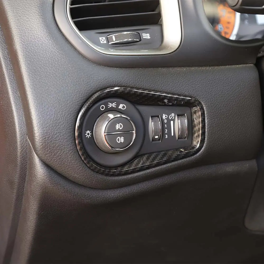For 2015+ Jeep Renegade Headlight Switch Button Frame Trim