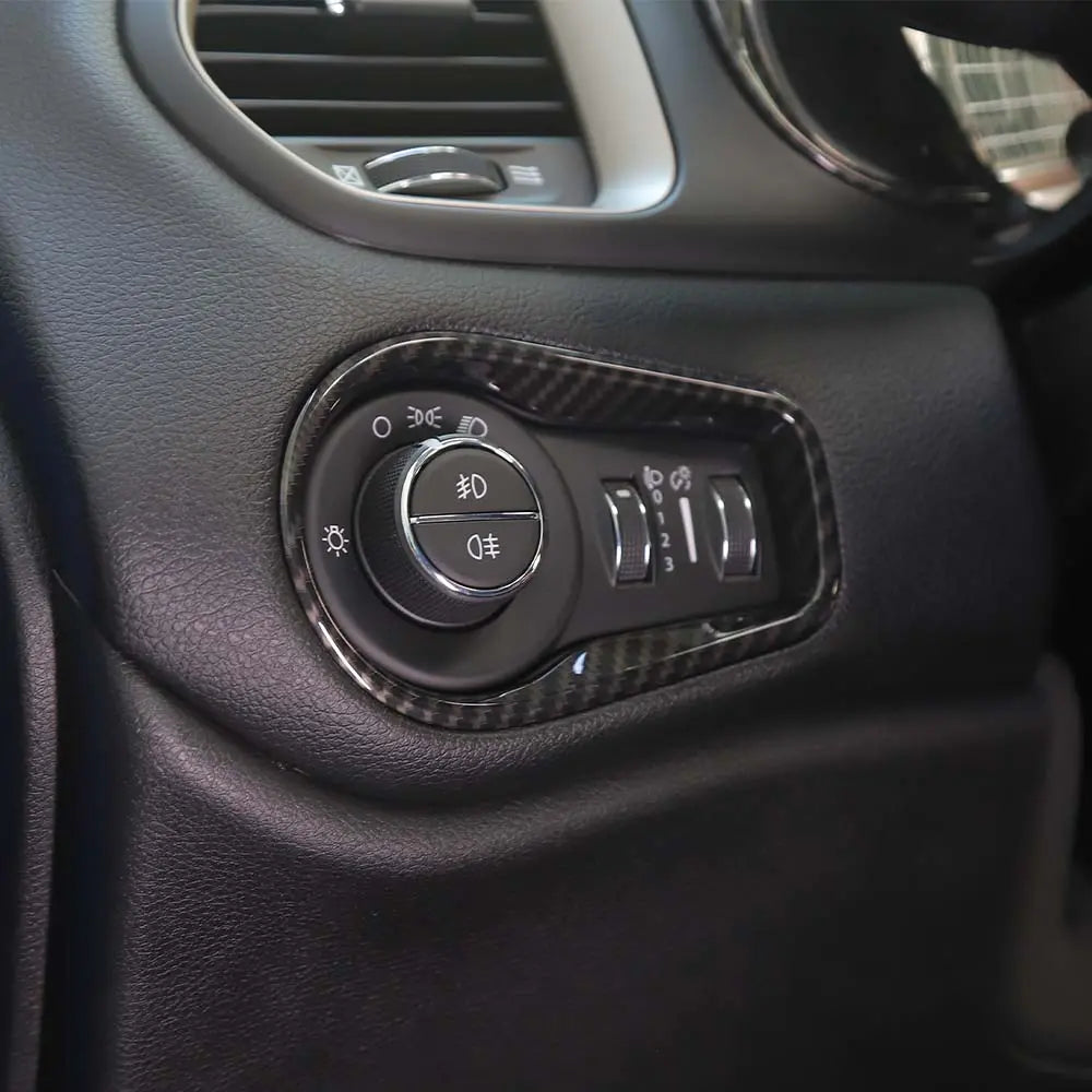 For 2015+ Jeep Renegade Headlight Switch Button Frame Trim