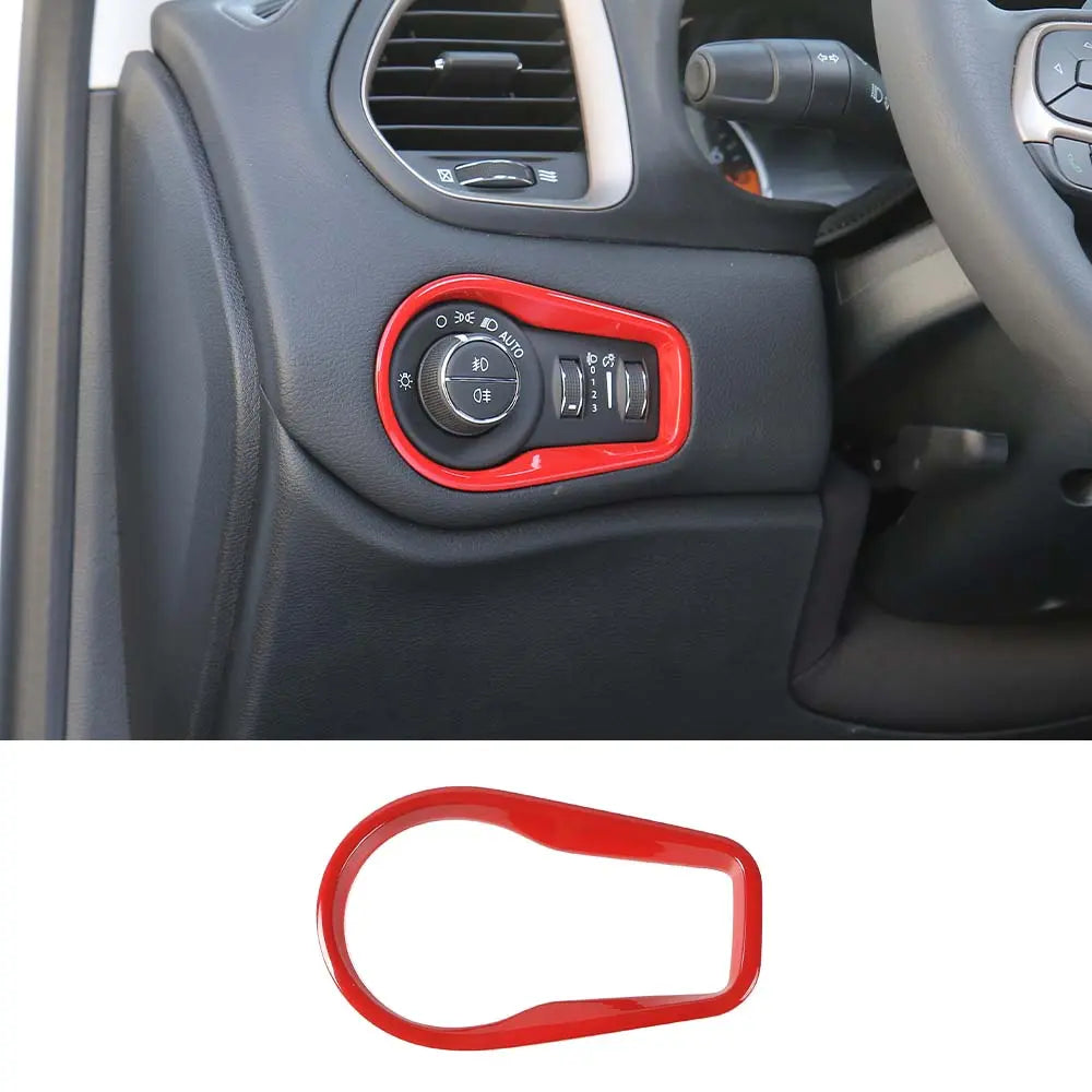 For 2015+ Jeep Renegade Headlight Switch Button Frame Trim