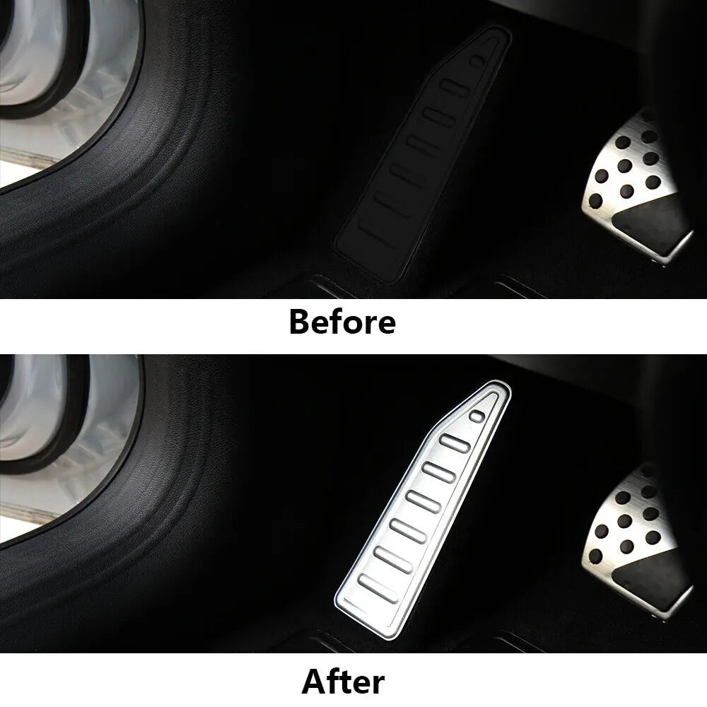 For 2015+ Jeep Renegade Left Foot Rest Pedal Kick Panel Cover Trim Aluminum