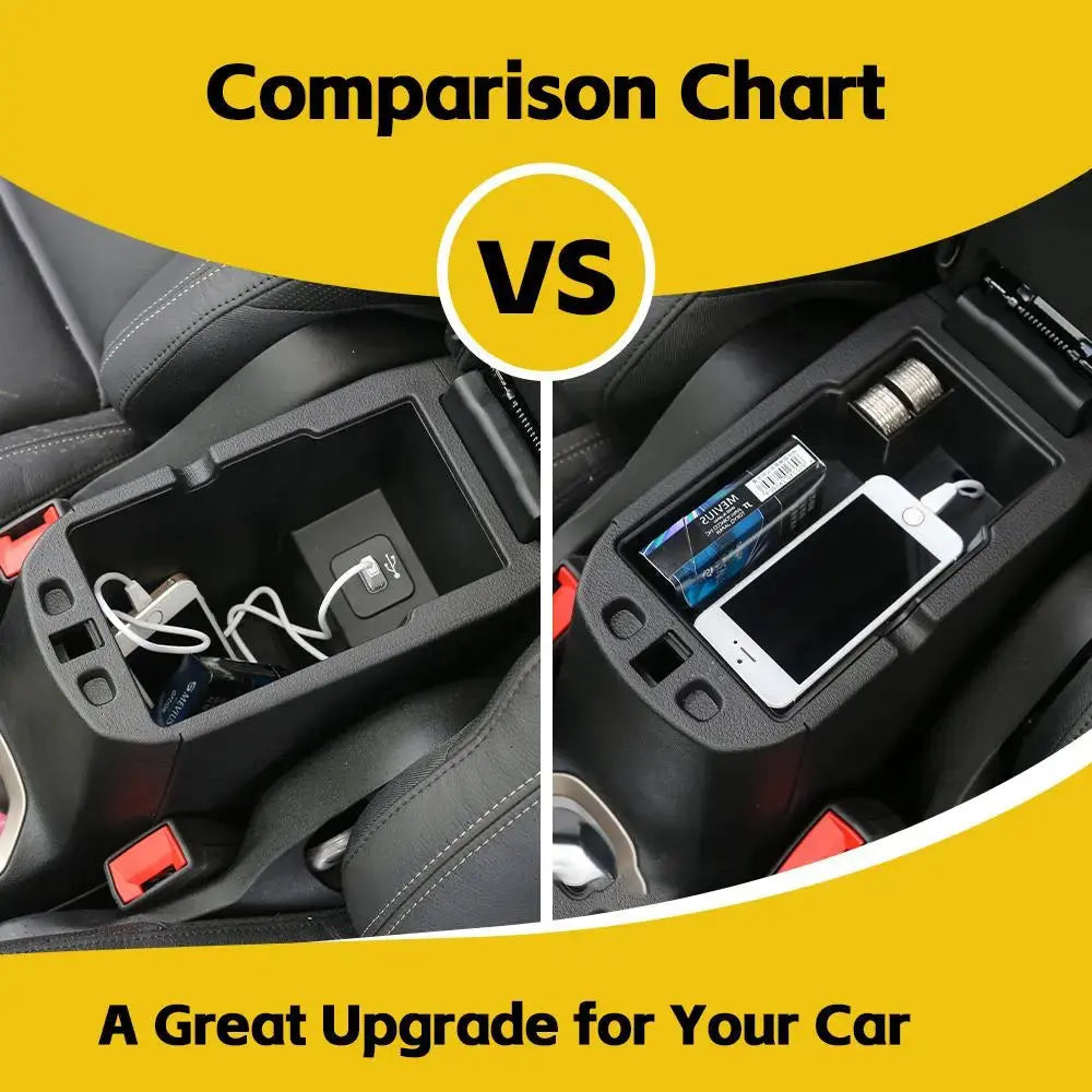 For 2015+ Jeep Renegade Passenger Co-Pilot Storage Box Center Console Organizer