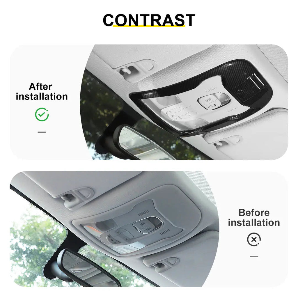 For 2015+ Jeep Renegade Reading Light Lamp Frame Trim Decor With Card Slot