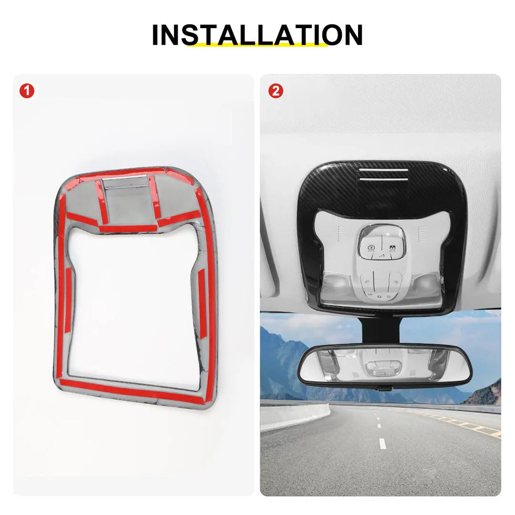 For 2015+ Jeep Renegade Reading Light Lamp Frame Trim Decor With Card Slot