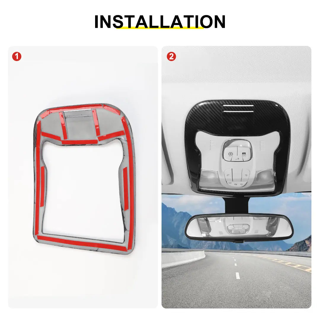 For 2015+ Jeep Renegade Reading Light Lamp Frame Trim Decor With Card Slot