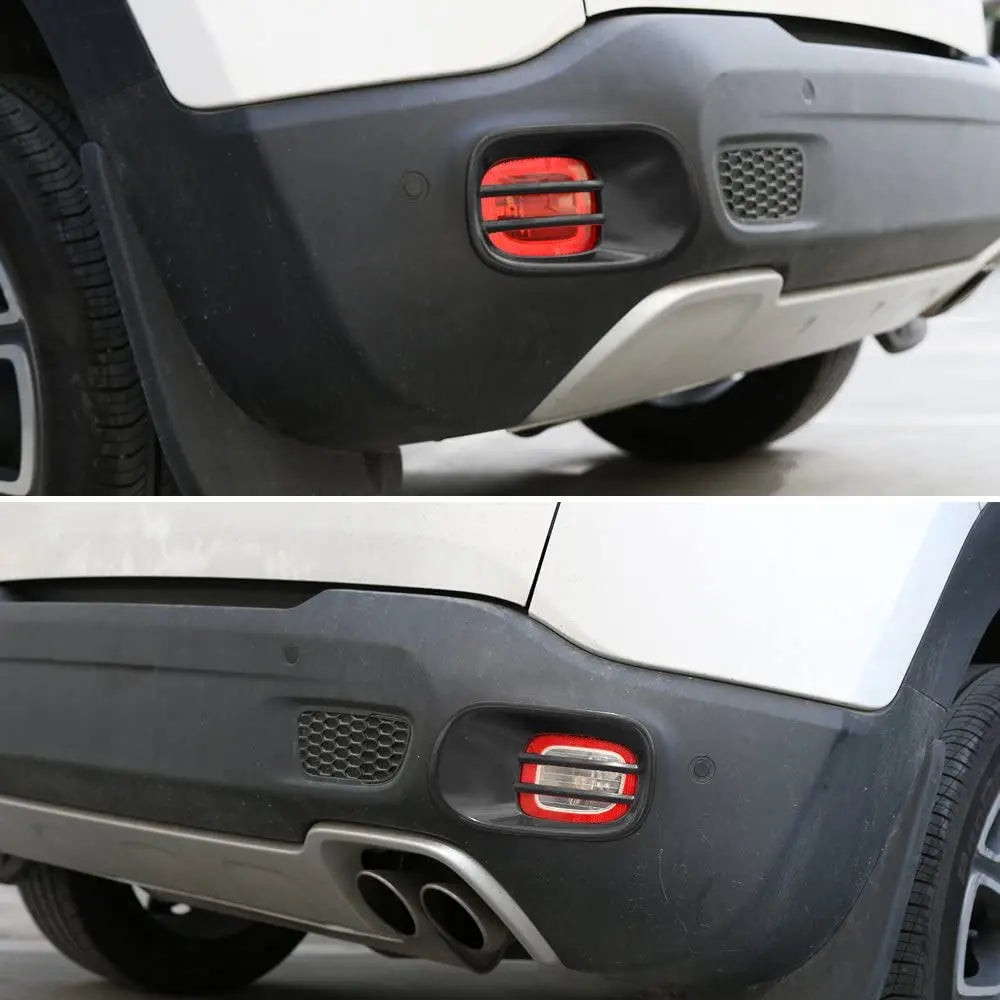 For 2015+ Jeep Renegade Rear Tail Fog Light Lamp Guard Trim Bezel