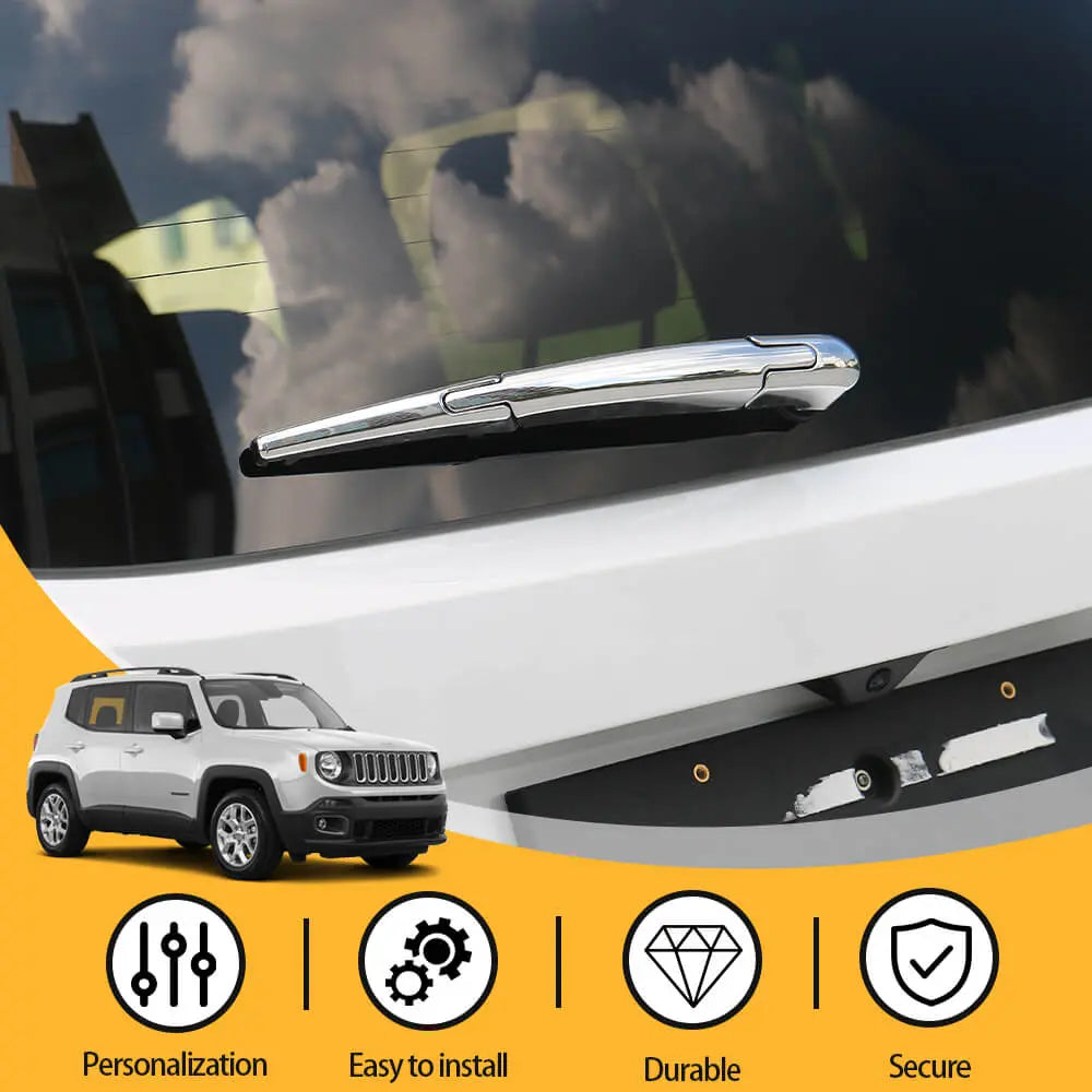 For 2015+ Jeep Renegade Rear Window Wiper Windshield Wiper Blade Trims