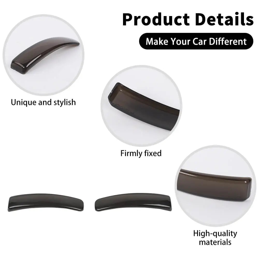For 2015+ Jeep Renegade Rearview Mirror Turn Signal Light Smoked Trim Covers