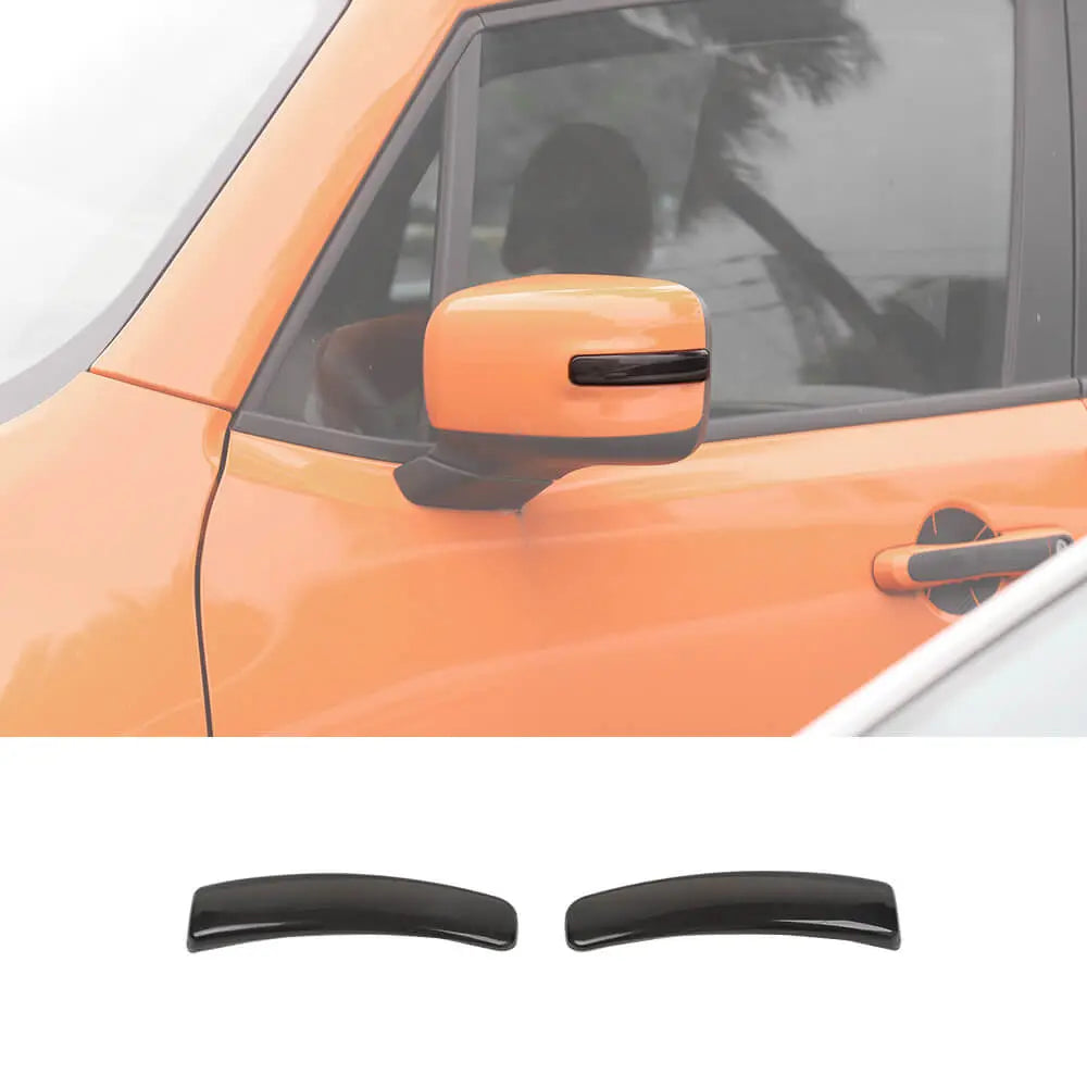 For 2015+ Jeep Renegade Rearview Mirror Turn Signal Light Smoked Trim Covers