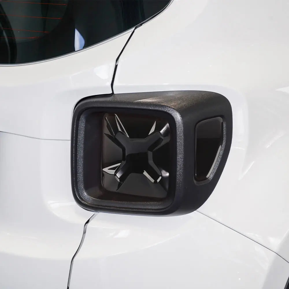 For 2015+ Jeep Renegade Smoked Rear Tail Light Guards Trim Cover Blackened