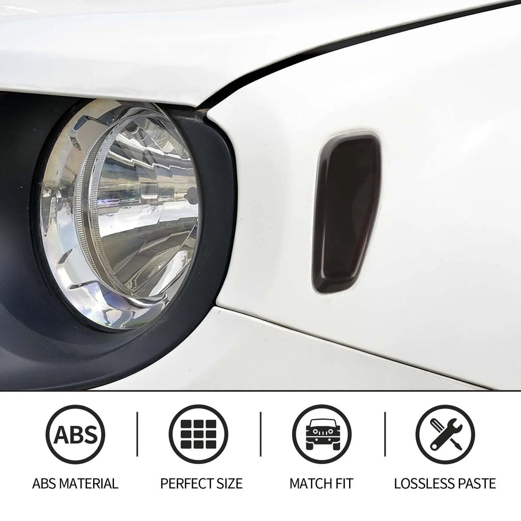 For 2015+ Jeep Renegade Smoked Side Turn Signal Light Cover Trim