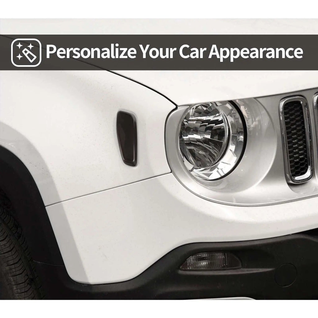 For 2015+ Jeep Renegade Smoked Side Turn Signal Light Cover Trim