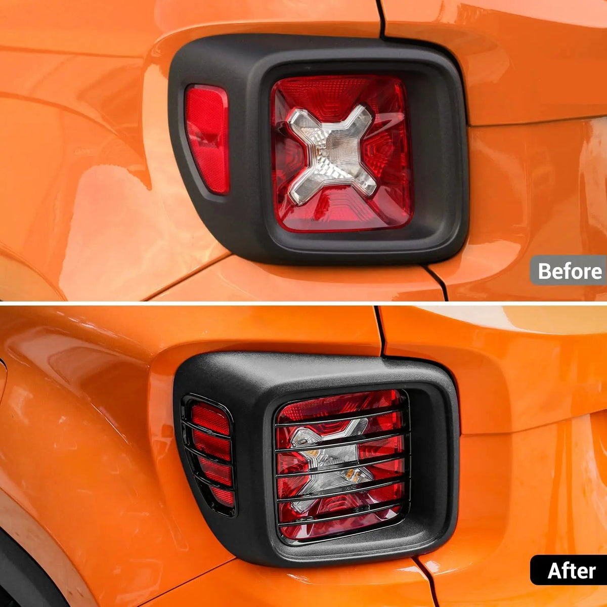 For 2015+ Jeep Renegade Tail Light Lamp Guards Blinds Rear Taillight Guard