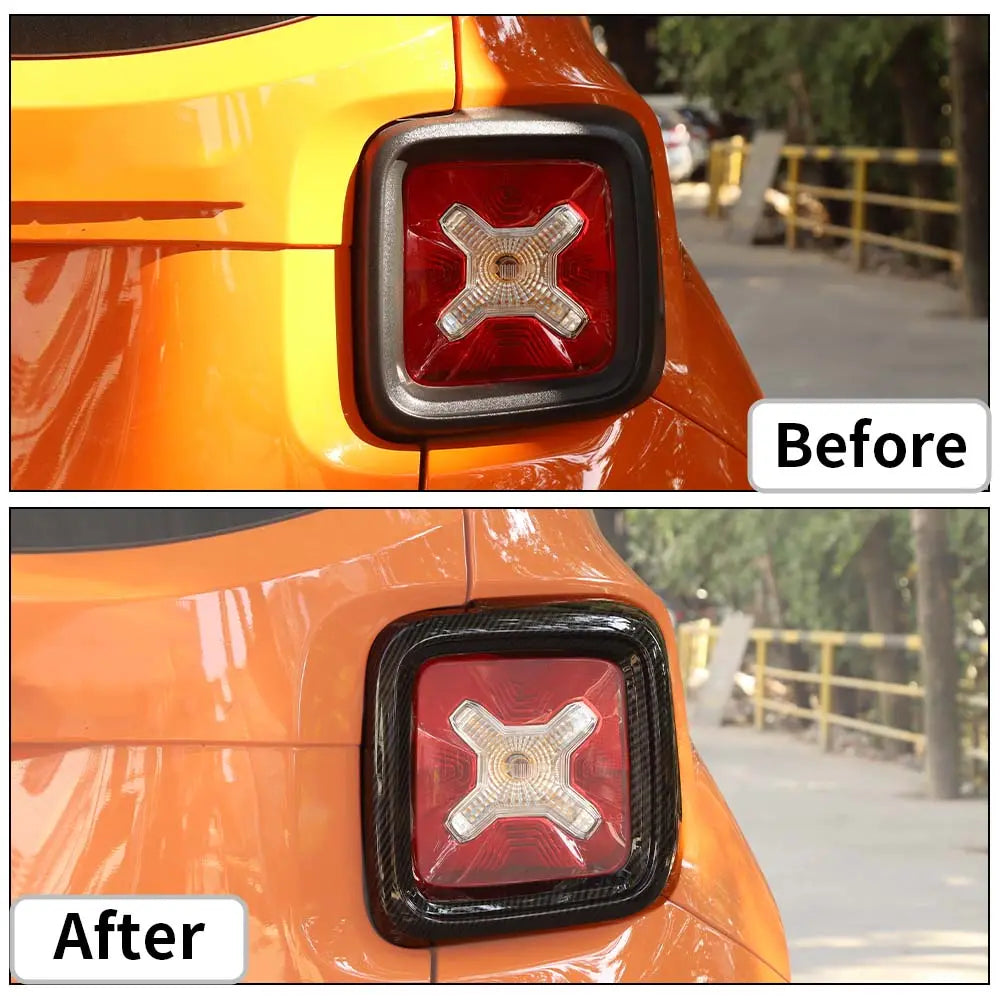 For 2015+ Jeep Renegade Taillight Guard Cover Trim Rear Lamp Frame Decoration Trim