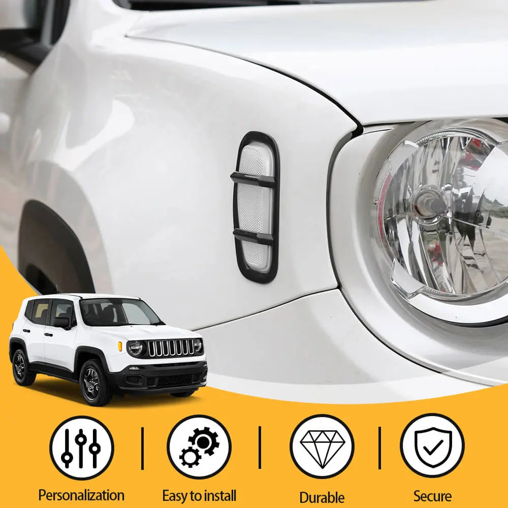 For 2015+ Jeep Renegade Turn Signal Light Guards Trim