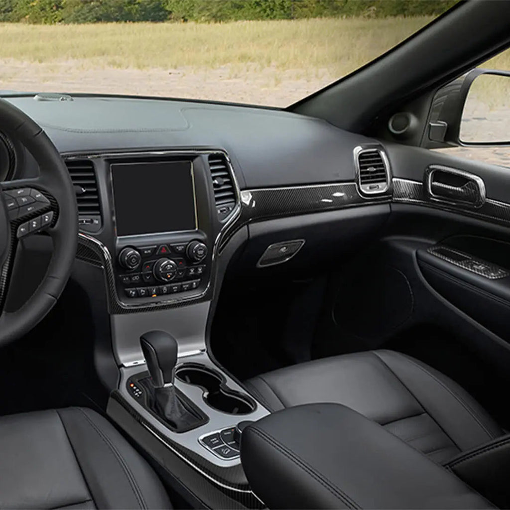 For 2016-2018 Jeep Grand Cherokee WK2 Interior Center Console Full Trim Cover Kit (24 pcs)