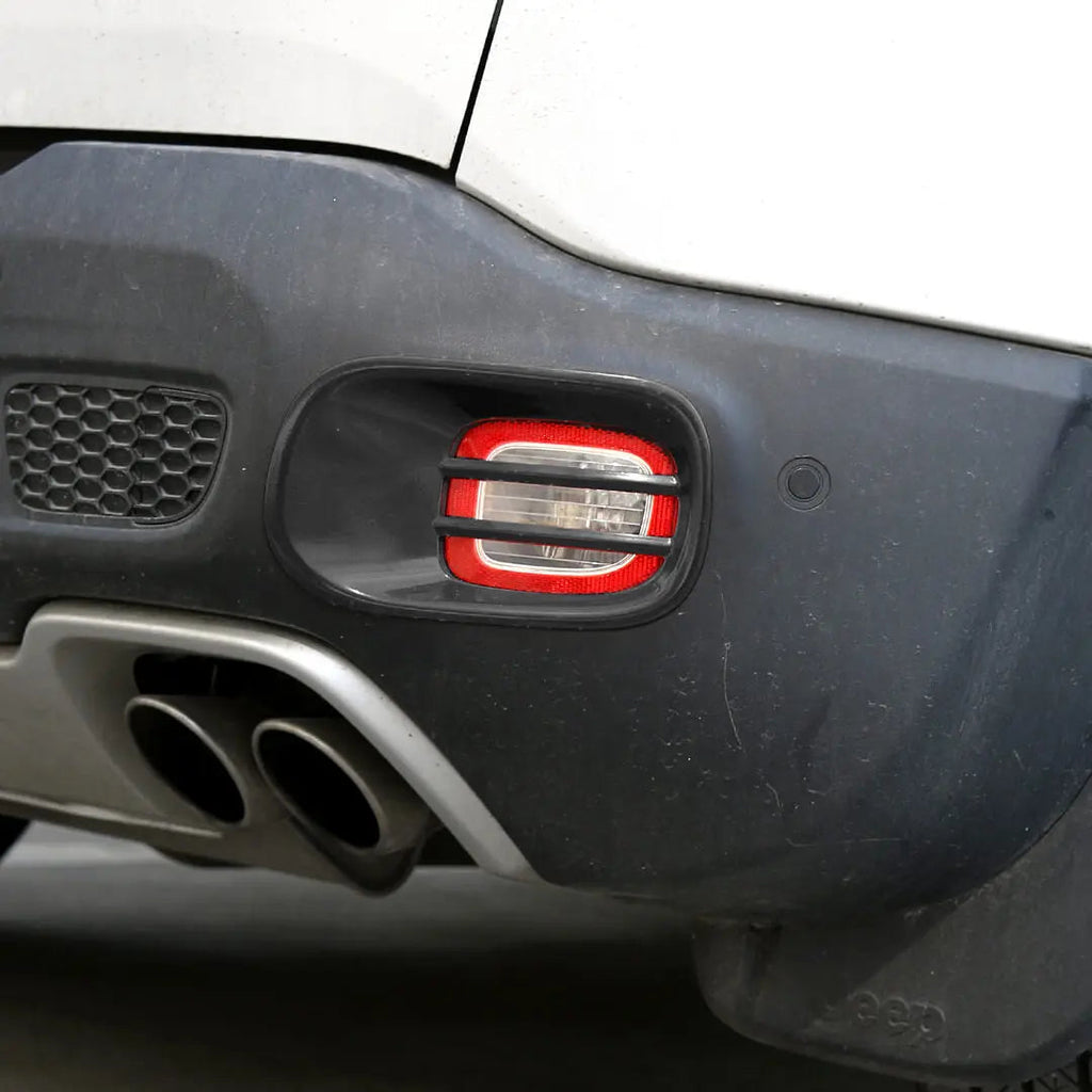 For 2016-2018 Jeep Renegade Exterior Headlight Fog Light Tail Light Front Grille Cover Trim Kit (15 pcs)