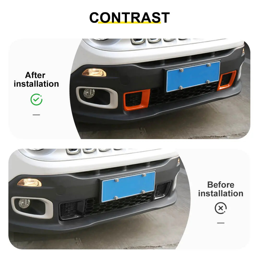 For 2016-2018 Jeep Renegade Front Bumper Air Intake Vent Cover Trim (2 pcs)