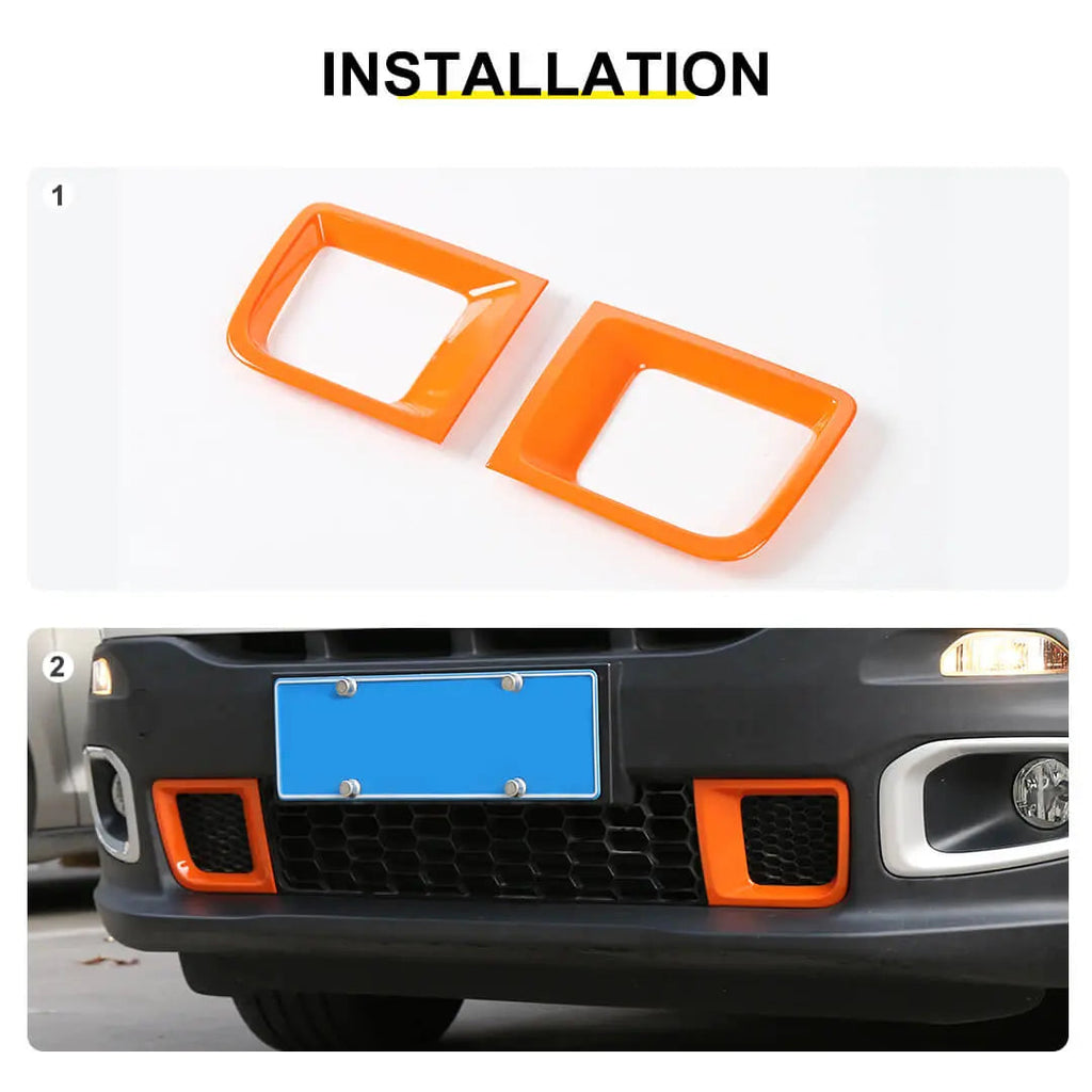 For 2016-2018 Jeep Renegade Front Bumper Air Intake Vent Cover Trim (2 pcs)