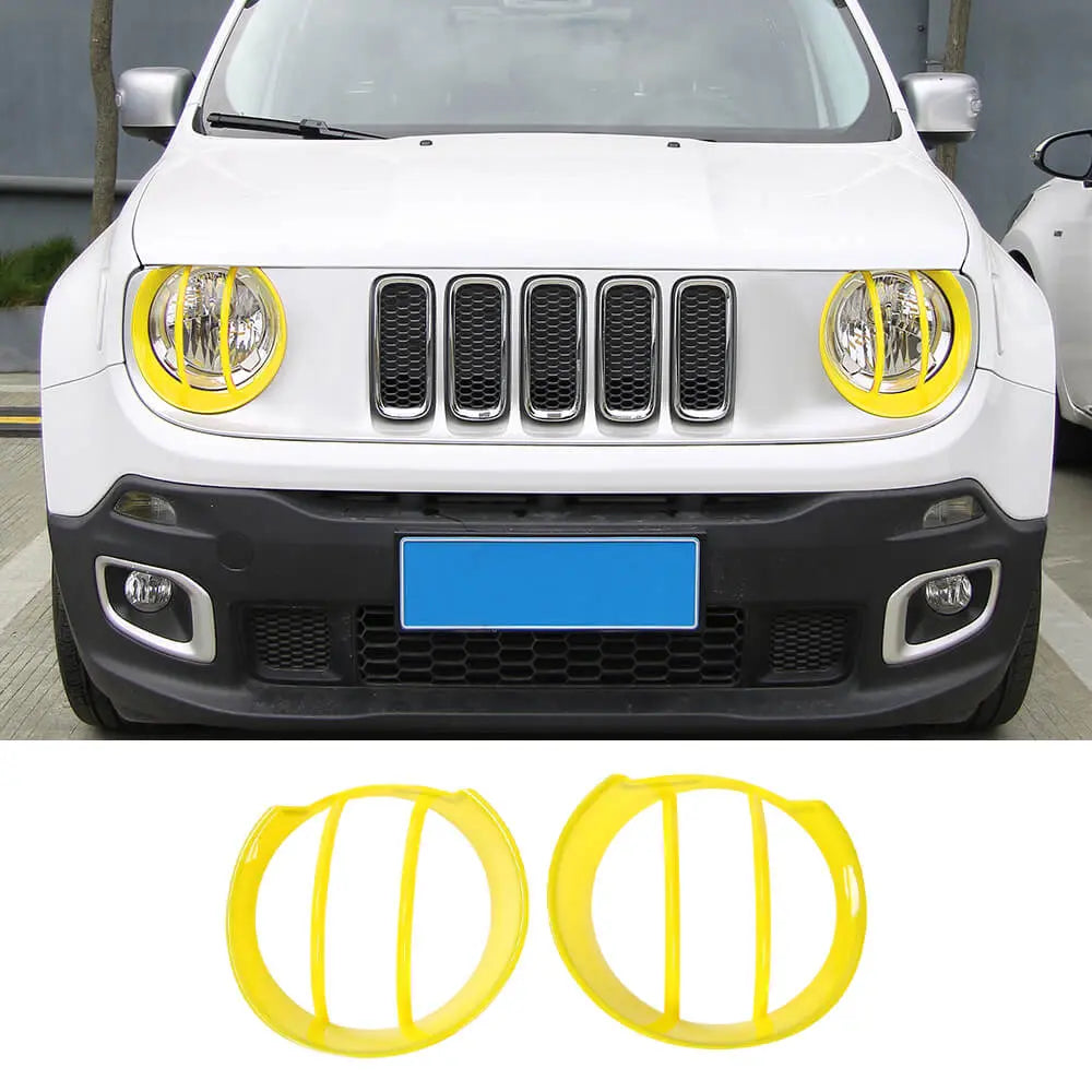 For 2016-2018 Jeep Renegade Front Lamp Hoods Front Head Light Cover Trim