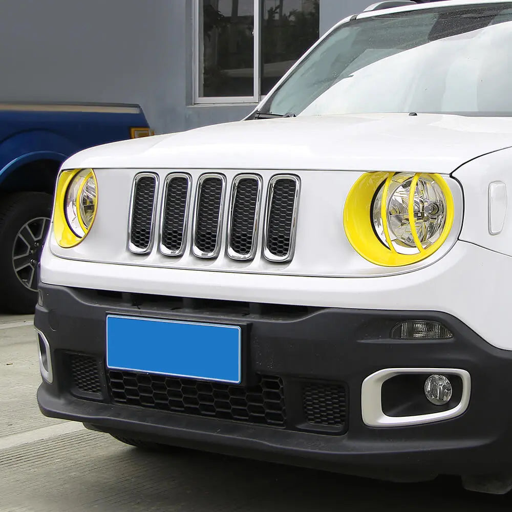 For 2016-2018 Jeep Renegade Front Lamp Hoods Front Head Light Cover Trim