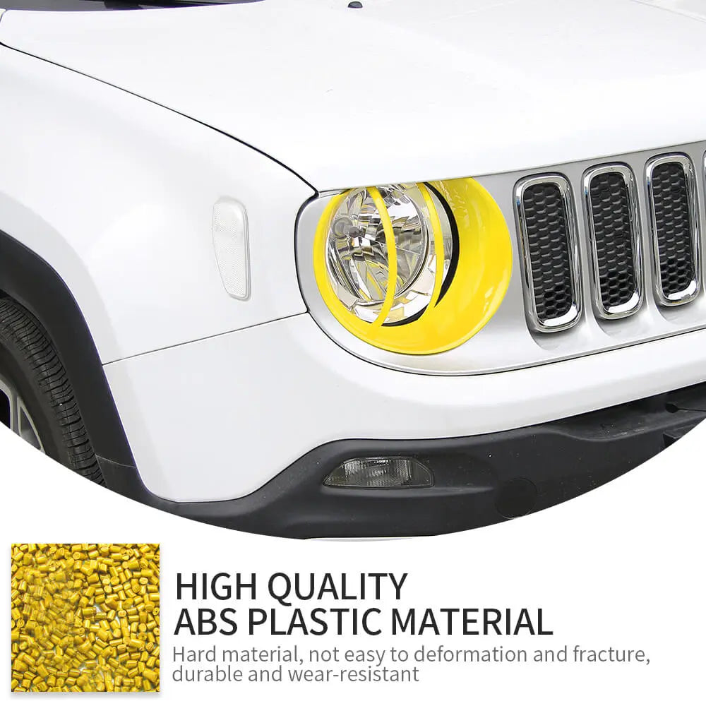 For 2016-2018 Jeep Renegade Front Lamp Hoods Front Head Light Cover Trim