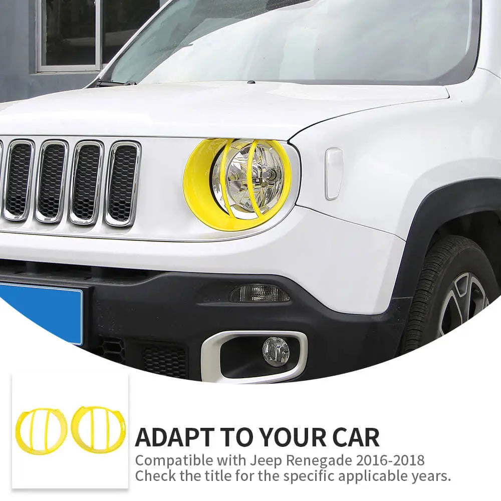For 2016-2018 Jeep Renegade Front Lamp Hoods Front Head Light Cover Trim