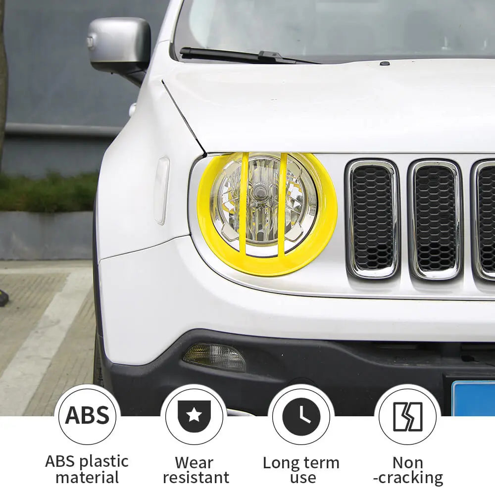 For 2016-2018 Jeep Renegade Front Lamp Hoods Front Head Light Cover Trim