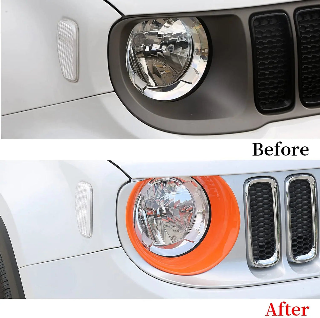 For 2015-2018 Jeep Renegade Front Light Headlight Bezel Trim