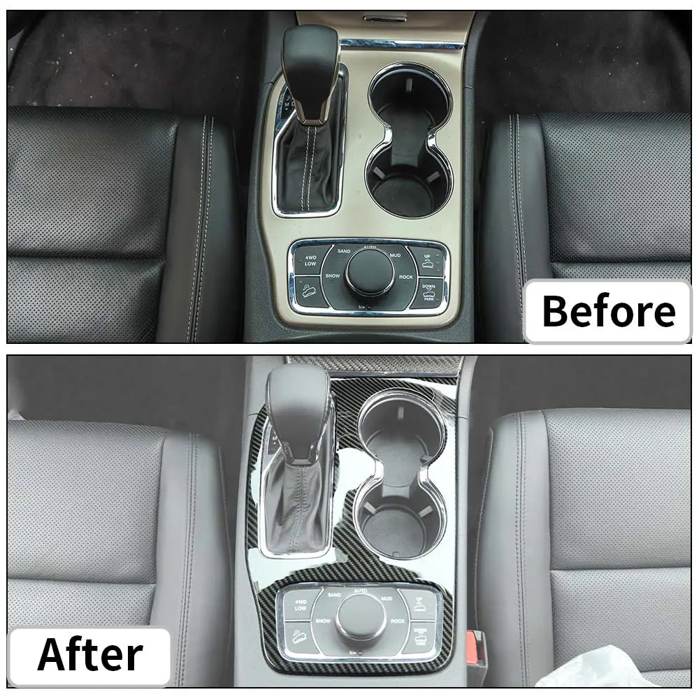 For 2017-2021 Jeep Grand Cherokee WK2 Gear Shift Panel Cover Trim Kit