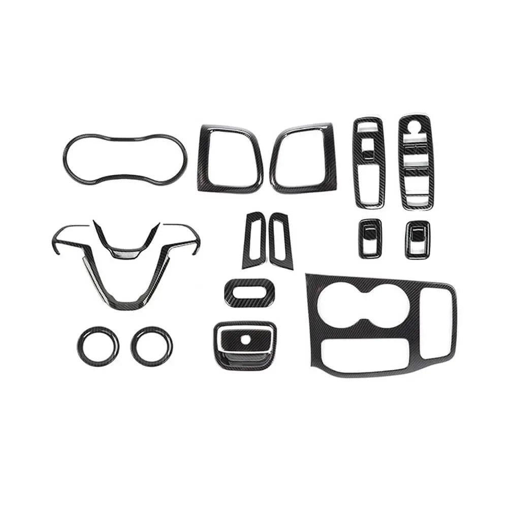 For 2016-2021 Jeep Grand Cherokee 17PCS Interior Full Set Kit Trim Cover Decor
