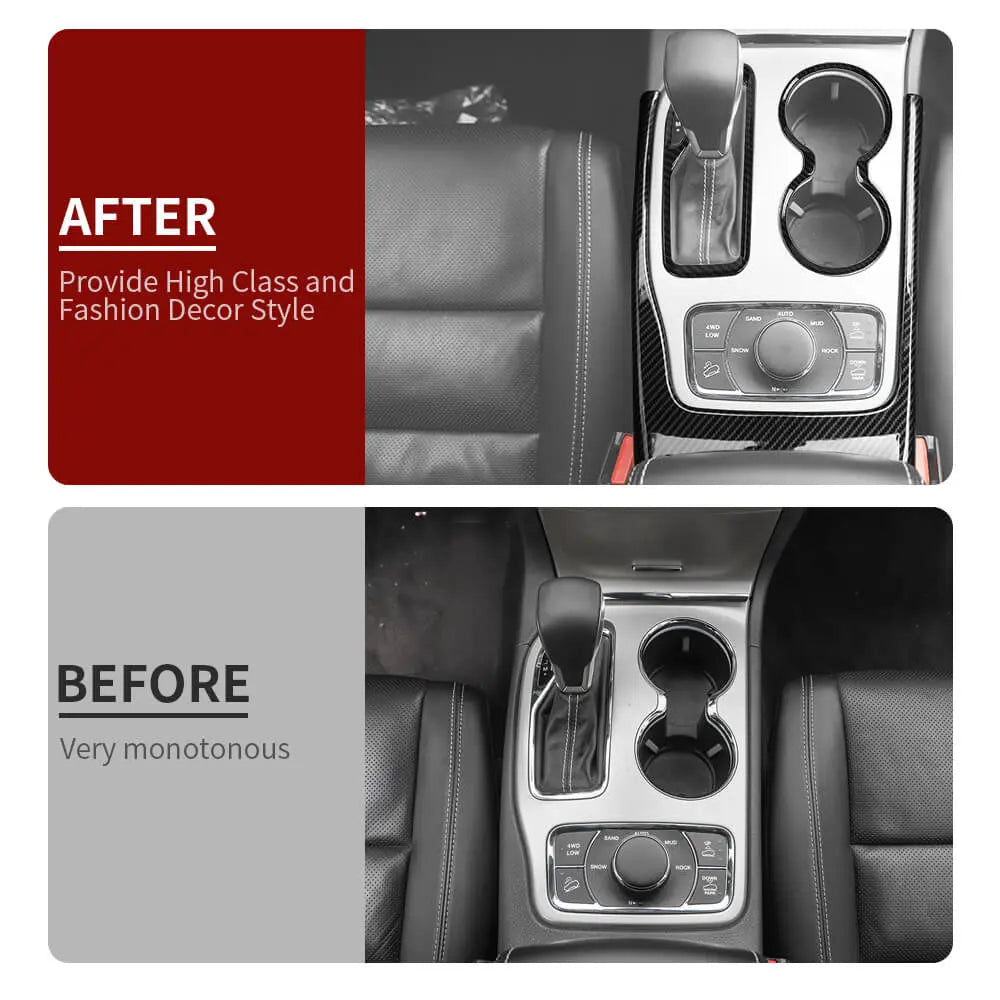 For 2016-2021 Jeep Grand Cherokee WK2 Gear Shift Cup Holder Panel Trim Cover