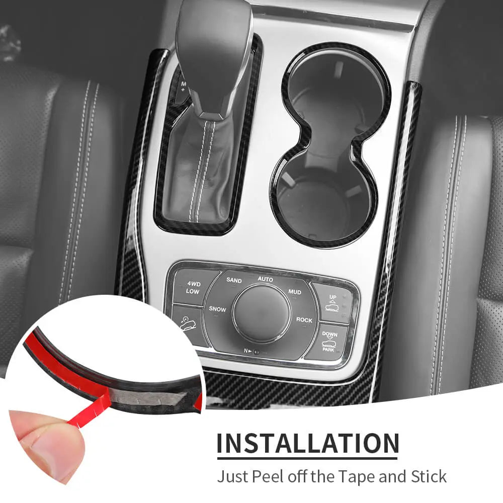 For 2016-2021 Jeep Grand Cherokee WK2 Gear Shift Cup Holder Panel Trim Cover