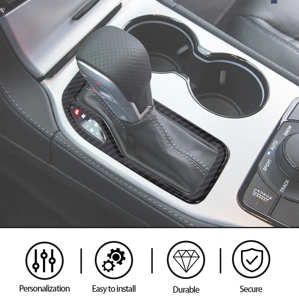 For 2016-2021 Jeep Grand Cherokee WK2 Gear Shift Panel Cover Trim Ring Bezels